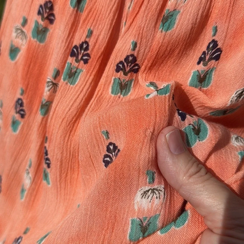 O’Neil Peach Butterfly Babydoll dress Small - Picture 4 of 6